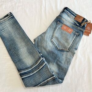 Crysp Denim men’s jeans size 32 distressed skinny NWT